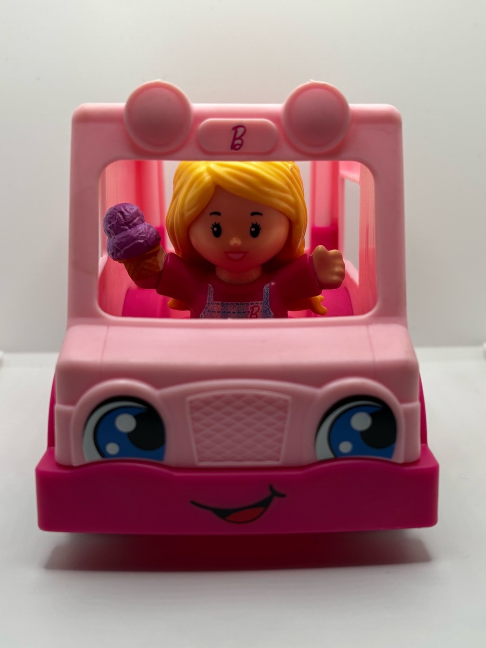Fisher Price Little People Barbie Pink Ice Cream Truck With Figure Set